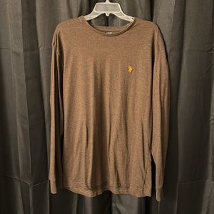 Men’s U.S. Polo Assn. Brown Long Sleeve Shirt XL